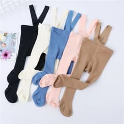 Lawadka 0-3T 2026 New Autumn Spring Tights For Girls Solid Pantyhose Casual Tights for Boys with Shoulder Strap Knitted Clothes
