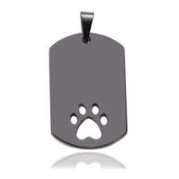 10pcs Wholesale Stainless Steel Pet ID Blank Rectangle Dog Tags Pendant Necklace Jewelry Findings Hypollergenic 28x45mm