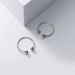 La Monada Bead Women Ring 925 Sterling Silver Minimalist Rings For Women 925 Silver Fine Jewerly Rings Woman Adjustable Open