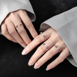 La Monada Bead Women Ring 925 Sterling Silver Minimalist Rings For Women 925 Silver Fine Jewerly Rings Woman Adjustable Open