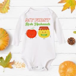 My First Rosh Hashanah Baby Romper Holiday Clothes Rosh Hashanah Boy Girls Shana Tova Toddler Infant Long Sleeve Ropa