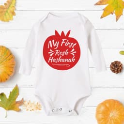 My First Rosh Hashanah Baby Romper Holiday Clothes Rosh Hashanah Boy Girls Shana Tova Toddler Infant Long Sleeve Ropa