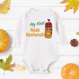 My First Rosh Hashanah Baby Romper Holiday Clothes Rosh Hashanah Boy Girls Shana Tova Toddler Infant Long Sleeve Ropa