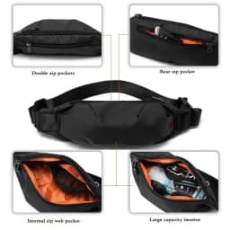 Men's Minimalist Crossbody Bag Waterproof Sling Bag Casual Chest Bag for Daily Commute Fashion Lightweight Fanny Pack