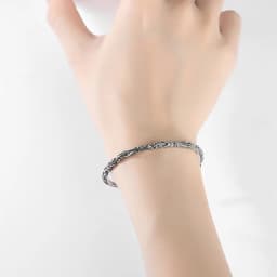 Vintage Vine Plant Carved Flower Bangle Men Women Jewelry Open Trendy Punk Male Bracelet Bangle Winding Wrist Accessories Gift
