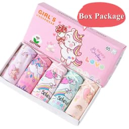 5 Pcs/Lot Cotton Girl Underwear Beautiful Rainbow Cartoon Panties For Girls Breathable Kids briefs Soft Girls Triangle knickers