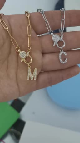 CZ Lobster Clasp Necklace Women Men Initial Charm Letters Choker Gold Silver Color Stainless Steel Chain Alphabet DIY AB