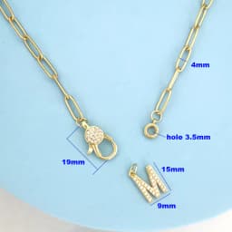 CZ Lobster Clasp Necklace Women Men Initial Charm Letters Choker Gold Silver Color Stainless Steel Chain Alphabet DIY AB