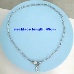 CZ Lobster Clasp Necklace Women Men Initial Charm Letters Choker Gold Silver Color Stainless Steel Chain Alphabet DIY AB