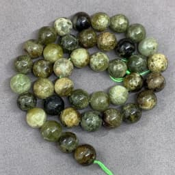 4A Green Garnet 6/8/10mm Natural Stone Loose Beads for DIY Jewelry Accessories