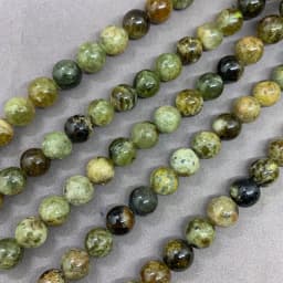 4A Green Garnet 6/8/10mm Natural Stone Loose Beads for DIY Jewelry Accessories