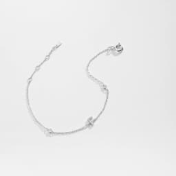 VEWANT 925 Sterling Silver Monogram Letter A - Z Initial Charm Chain Bracelet Luxury Wedding CrystalFine Jewelry