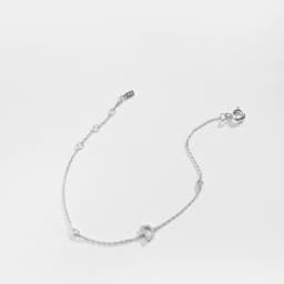 VEWANT 925 Sterling Silver Monogram Letter A - Z Initial Charm Chain Bracelet Luxury Wedding CrystalFine Jewelry