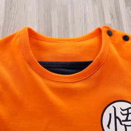 Baby Spring and Autumn Boys and Girls Long sleeved Anime Orange Training Suit Casual All Cotton Bodysuit