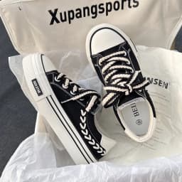 2023 New Spring Platform Vulcanized Shoes Fashion Women Canvas Shoe Casual Flat Sneakers Female Comfort Sneaker Zapatos Mujer