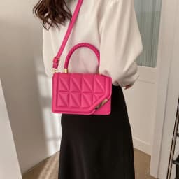 2026 New Fashion Shoulder Bag Plaid PU Leather Ladies Handbags Designer Crossbody Bags For Women