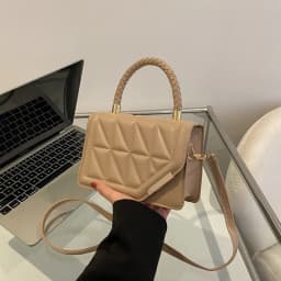 2026 New Fashion Shoulder Bag Plaid PU Leather Ladies Handbags Designer Crossbody Bags For Women