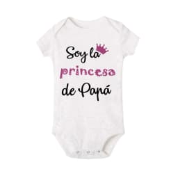 No Falling in Love I'm My Dad's Spanish Printed Baby Bodysuit Funny Newborn Jumpsuit Toddler Summer Clothes Infant Shower Gifts