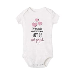 No Falling in Love I'm My Dad's Spanish Printed Baby Bodysuit Funny Newborn Jumpsuit Toddler Summer Clothes Infant Shower Gifts