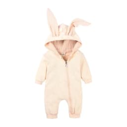 Cartoon Newborn Baby Clothes Boys Romper Long Sleeve Hooded Zipper Baby Girl Romper Spring & Autumn Infant Clothing 3-18 Months
