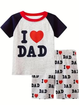 2pcs Toddler Girls Cotton Pajamas Outfit Cartoon Unicorn Graphic Crew Neck T-Shirt Top & Elastic Waist Shorts Sleepwear