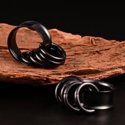 Doearko 2PCS New 316 Stainless Steel Fashion Ear Plugs Tunnels Matching Nose Rings Stretcher Studs Body Piercing Jewelry