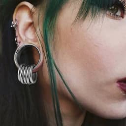 Doearko 2PCS New 316 Stainless Steel Fashion Ear Plugs Tunnels Matching Nose Rings Stretcher Studs Body Piercing Jewelry