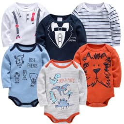 2026 Baby Bodysuit Long Sleeve Spring Autumn Girls Boys Clothes Body bebe Cartoon Printed 0-24 months Newborn Infant Outwear