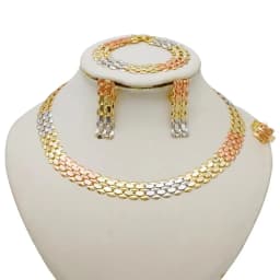 Luxury Choice Gold Color Women Jewelry Sets Necklace Earrings Bracelet Rings Sets Elegant Set Ethiopia Dubai Wedding Party Gifts
