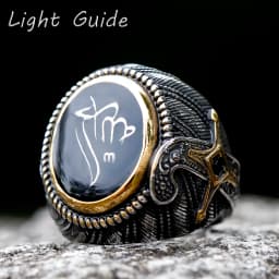 2023 New Unique Design 316L Stainless Steel Turkey Ring Turkish Signet Ring Zircon Stone Ethnic Style Jewelry free shipping