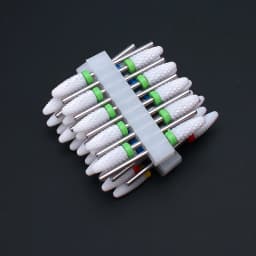 10pc/Set Milling Cutter Ceramic Nail Drill Bits Electric Manicure Files Kit Cuticle Remove Burr Gel Polish Tools Accessories