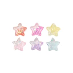 18Pcs 23*23mm Star Charms Resin Cabochons Flatback Colorful Candy For DIY Jewelry Making Hair Accessories