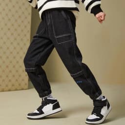 DIIMUU Kids Baby Boys Clothes Jeans Fashion Trousers Denim Pants 5-11 Years Children Wear Clothing Toddler Bottoms