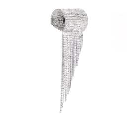 Fashion Large Rhinestone Cuff Bracelet for Women Girls Sparkly Shine Elegant  Long Tassel Design Stage Party Wrist Jewelry