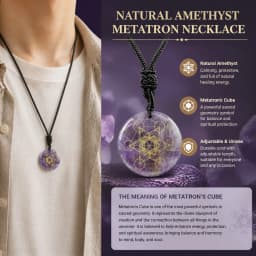 Natural Crystal Stone Metatron's Cube Multidimensional Pendants Mythology Angel Mysterious Divine Symbols Reiki Energy Necklaces