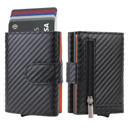 Rfid Genuine Leather Men Wallets Fashion Card Holder Trifold Wallet Money Bags Smart Slim Thin Coin Pocket Wallet Purse