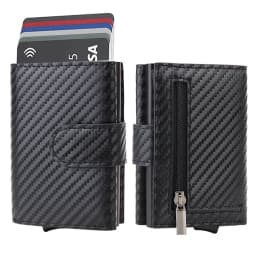 Rfid Genuine Leather Men Wallets Fashion Card Holder Trifold Wallet Money Bags Smart Slim Thin Coin Pocket Wallet Purse