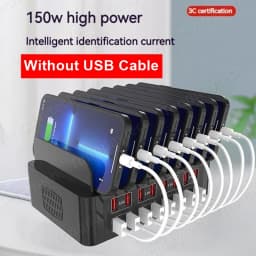 150W Universal Multi USB Type C Fast Charger 16 Port 3.5A MAX Charging Station Stand For Ipad Iphone 17 16 Samsung Xiaomi Tablet
