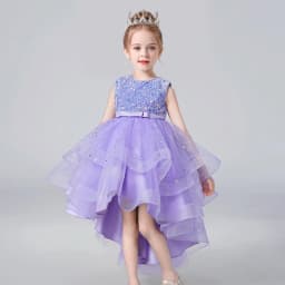 2023 Hot style Summer Sequin Lace Tuxedo Wedding Dress for girls 3-13 years old Sleeveless fluffy Mesh gauze Doveark brand