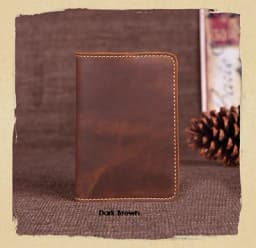 Unisex Genuine Leather Passport wallet Women Vintage Cow Leather Passport cover Wallet Men Credit Card Holder Travel Wallet