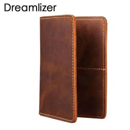 Unisex Genuine Leather Passport wallet Women Vintage Cow Leather Passport cover Wallet Men Credit Card Holder Travel Wallet