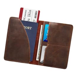Unisex Genuine Leather Passport wallet Women Vintage Cow Leather Passport cover Wallet Men Credit Card Holder Travel Wallet