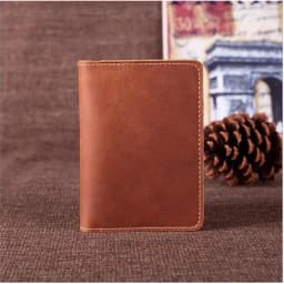 Unisex Genuine Leather Passport wallet Women Vintage Cow Leather Passport cover Wallet Men Credit Card Holder Travel Wallet