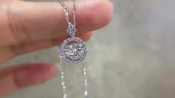 BIJOX STORY 1 CT Moissanite Pendant For Women Simulated Diamond Necklace S925 Sterling Silver Jewelry Girl Valentine's Day Gift