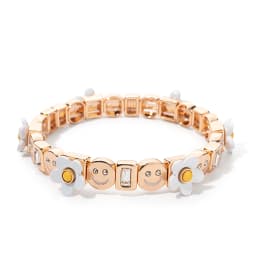 2023 Summer New Design Gold Color Braceets For Women Flower Charms Beaded Bangle Gift Boho Hand Happy Jewelry