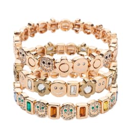 2023 Summer New Design Gold Color Braceets For Women Flower Charms Beaded Bangle Gift Boho Hand Happy Jewelry