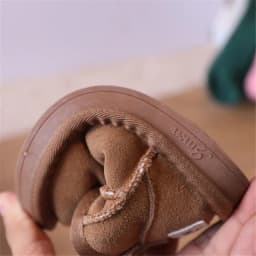 2025 New Winter Baby Snow Boots Leather Warm Plush Little Boys Shoes Non-slip Fashion Toddler Girls Boots