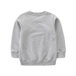 Little maven Kids Clothes Cartoon Bag Design Sweatshirt Cotton Spring and Autumn Tops Grey Shirt for Baby Girls
