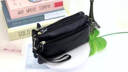 Genuine Leather Women Crossbody Bag Small Shoulder Handbag Casual Wristlet Clutch Purse Large Capacity Messenger Bags for Women