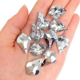 Wholesale 10PCS Multi Color Double Sided Crystal Glass Maple Leaf Loose Spacer Beads DIY Earrings Necklace Pendant Jewelry Gifts